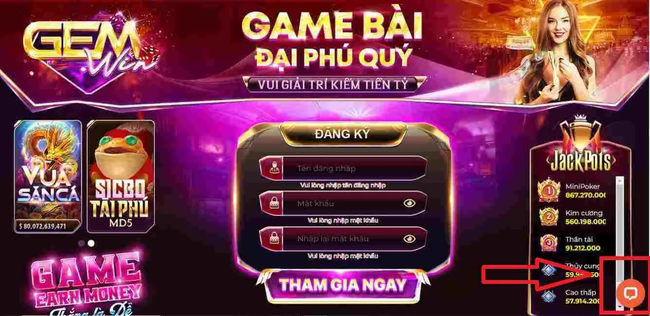 kênh chăm sóc khách hàng gem win